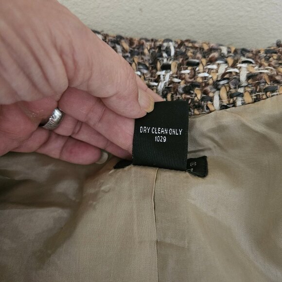 Rafaella Brown Tweed Woman`s Jacket -Blazer size 6 - Picture 8 of 10